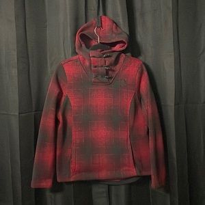 The North Face Crescent Hoodie Medium Red Plaid